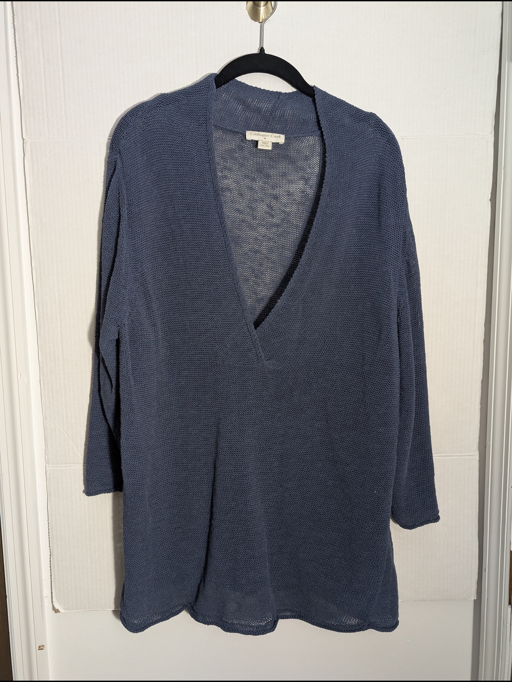 Coldwater Creek Deep Blue V-Neck Lightweight Knit Sweater - XXL (20)